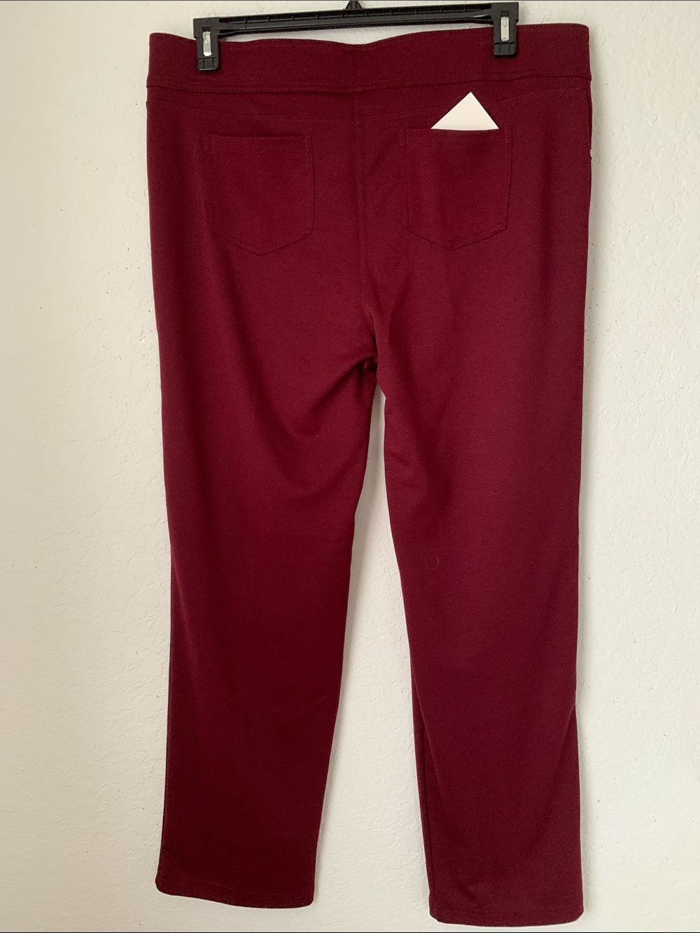 Rebecca Malone Women's Pull-On Straight Leg Pants in Burgundy Size XL - Picture 2 of 8